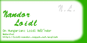 nandor loidl business card